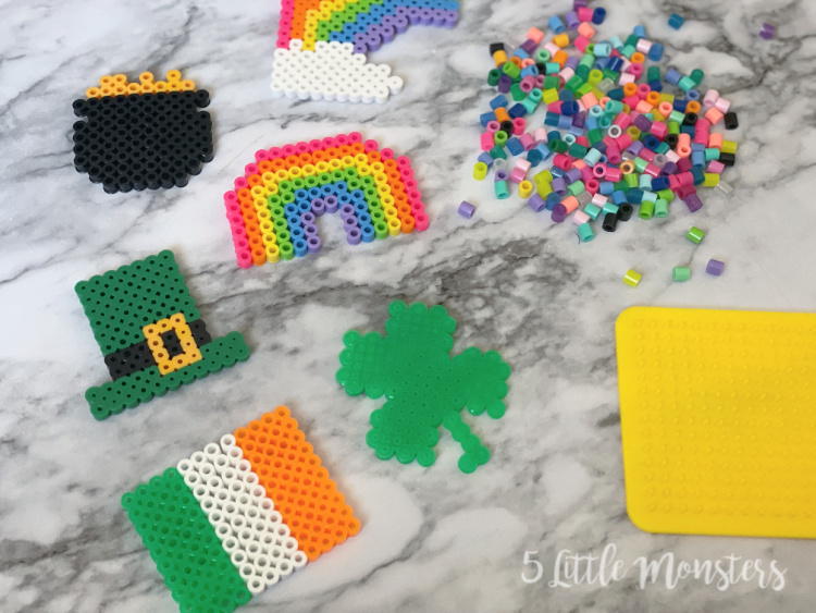 5 Little Monsters: St. Patrick's Day Perler Bead Designs